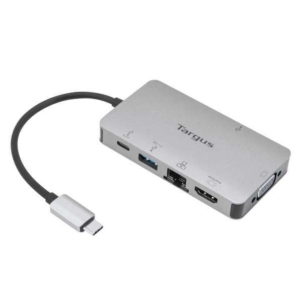 Targus Station d'accueil USB-C DP Alt Mode - 1 vidéo 4K HDMI/VGA avec pass-through 100W PD, Ethernet Gigabit et ports USB-A/USB-C