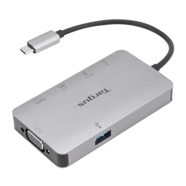 Targus Station d'accueil USB-C DP Alt Mode - 1 vidéo 4K HDMI/VGA avec pass-through 100W PD, Ethernet Gigabit et ports USB-A/USB-C