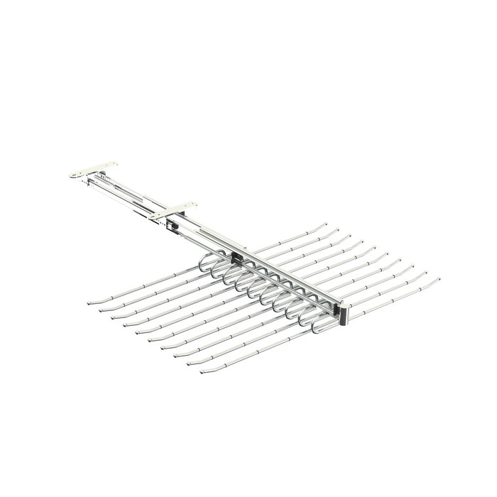 Herrajes ALK Cintrier Double Extensible Série Optima 9037.36 - 20 Pantalons - Acier Chromé - Pour Placard
