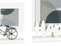 Giftdecor Porte-photos triple Happy 40x21x6 cm MDF blanc et marron (Set de 6)