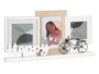 Giftdecor Porte-photos triple Happy 40x21x6 cm MDF blanc et marron (Set de 6)