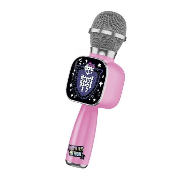 Reig Microphone Bluetooth Monster High avec Mélodies, Port USB et Lumières, Micro karaoké pour Enfants, 24.8 x 6.4 x 5.6 cm