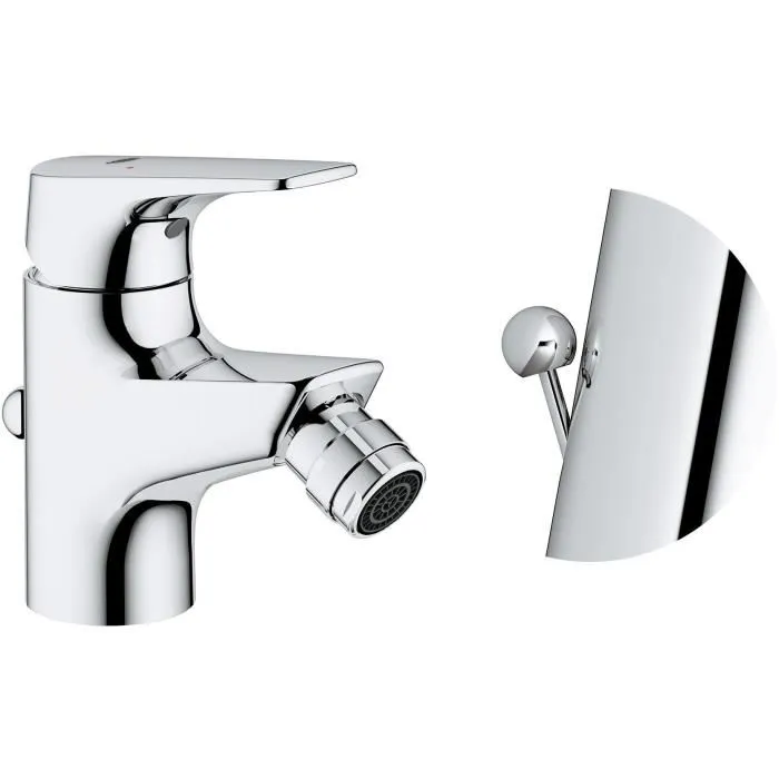 GROHE Start Flow Mitigeur Monocommande pour Bidet, Chrome, Hauteur sous Bec 46 mm, Mousseur EcoJoy 5 l/min, Économie d'Eau
