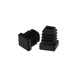 WOLFPACK LINEA PROFESIONAL Embouts intérieurs carrés en plastique Noir 20x20 mm, sac de 200 unités