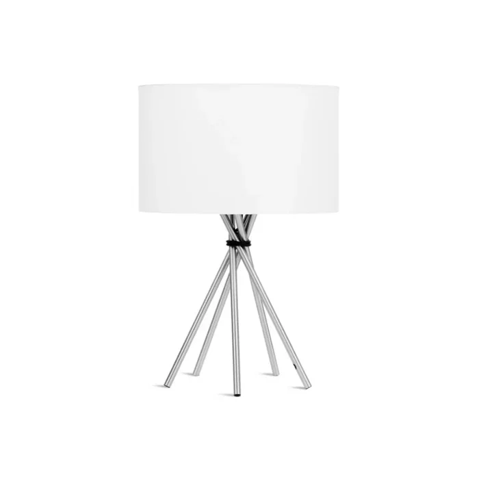 Base Lámpara Mesa Hierro Lima 35cm Niquelado Base Lámpara Mesa Hierro Lima 35cm Niquelado