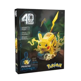 Spin Master Pikachu 4D Build - Maquette-puzzle Pokémon à construire, 201 pièces, montage 1 à 2h, dès 12 ans