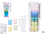 Leknes Set de 1 Pichet 1,6L et 4 Verres aux Couleurs Variées 14x28x11cm (Set de 8)