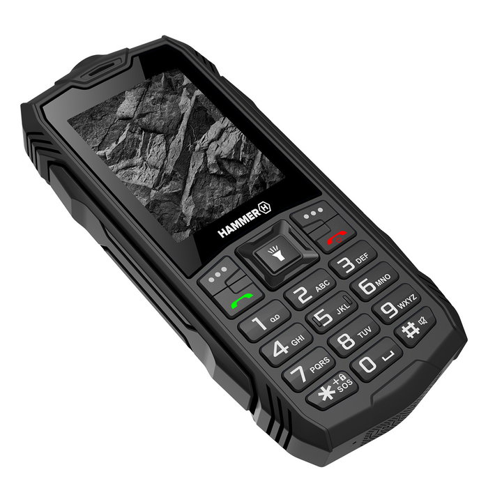 Hammer Rock - Téléphone Mobile Rugueux 2.4 Pouces, IP68, Double SIM, Bluetooth 3.0, 1800 mAh Hammer Rock - Téléphone Mobile Rugueux 2.4 Pouces, IP68, Double SIM, Bluetooth 3.0, 1800 mAh