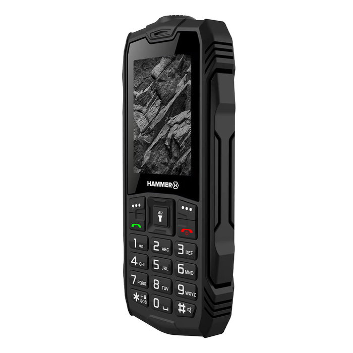 Hammer Rock - Téléphone Mobile Rugueux 2.4 Pouces, IP68, Double SIM, Bluetooth 3.0, 1800 mAh Hammer Rock - Téléphone Mobile Rugueux 2.4 Pouces, IP68, Double SIM, Bluetooth 3.0, 1800 mAh
