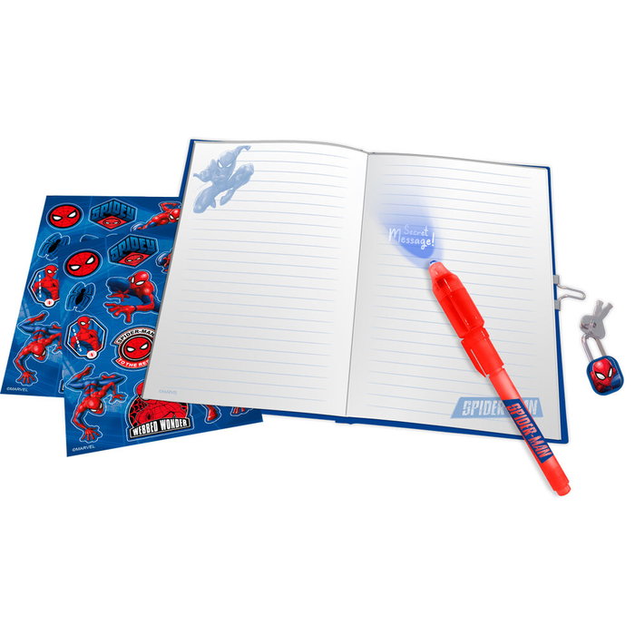 Marvel Carnet Journal + Stylo Magique Spiderman Taille 23x22x3cm Marvel Carnet Journal + Stylo Magique Spiderman Taille 23x22x3cm