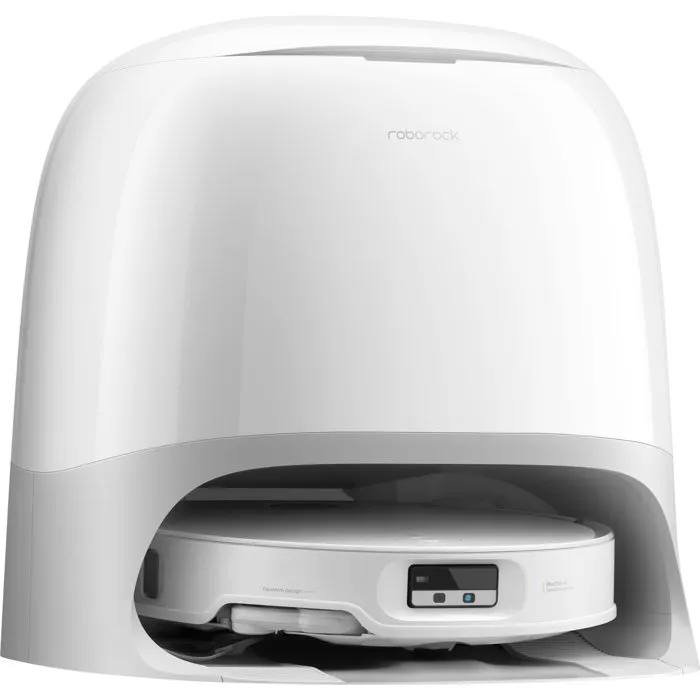 Roborock QREVO CurvX Aspirateur Robot Laveur avec Aspiration 22 000 Pa, Brosse FlexiArm, Anti-Enchevêtrement, Station de Lavage Thermo+, Compatible Alexa