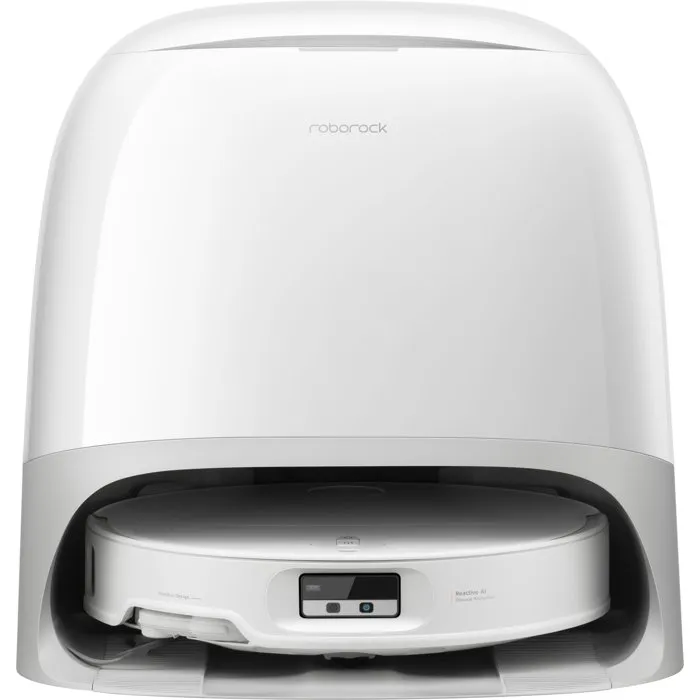 Roborock QREVO CurvX Aspirateur Robot Laveur avec Aspiration 22 000 Pa, Brosse FlexiArm, Anti-Enchevêtrement, Station de Lavage Thermo+, Compatible Alexa