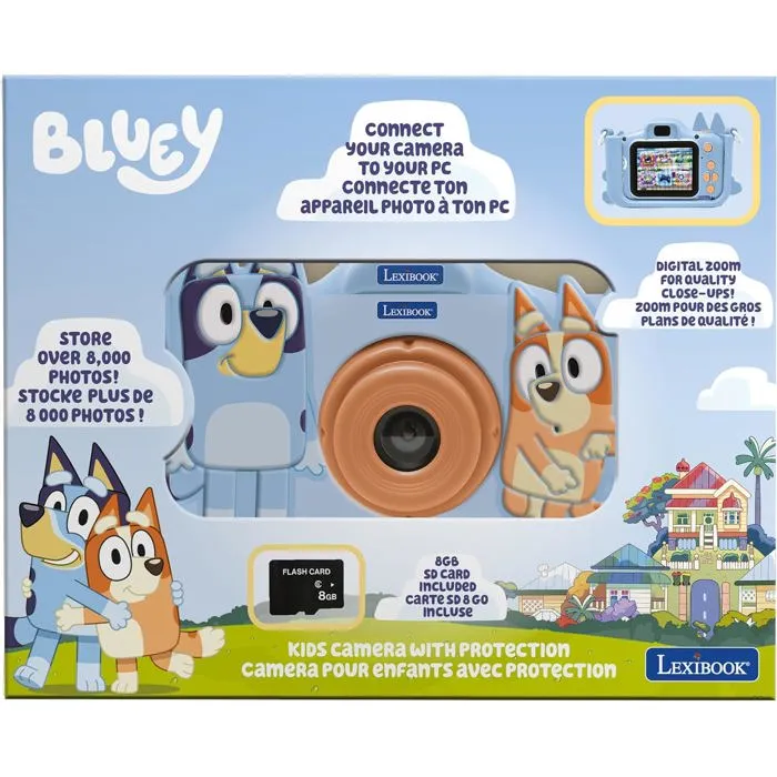 Lexibook Appareil photo numérique pour enfants avec protection Bluey