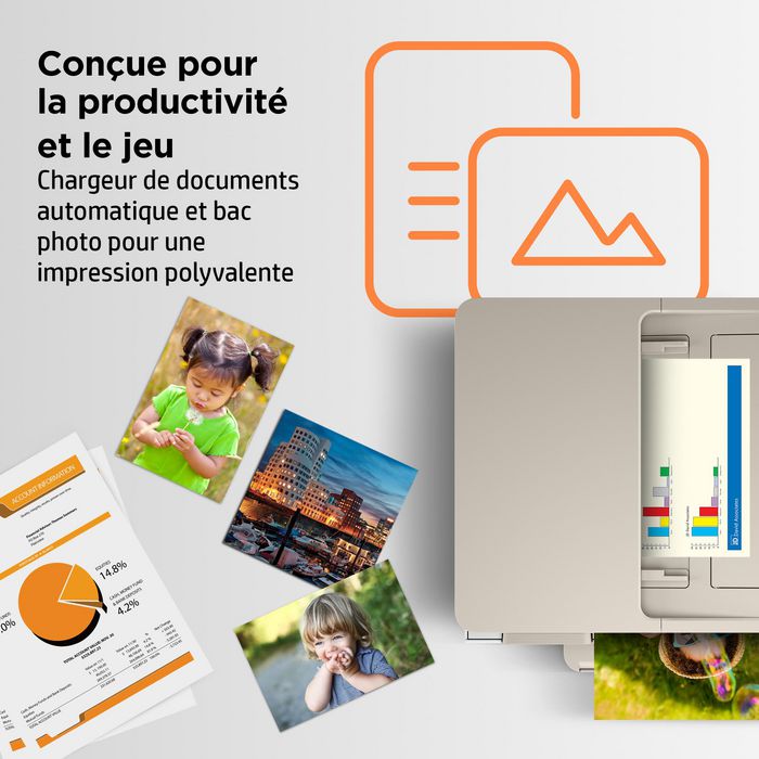 HP ENVY Inspire 7920e - Imprimante tout-en-un sans fil, impression copie numérisation, haute qualité photo, compatible HP+