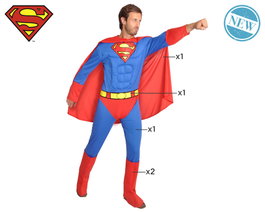 Atosa Déguisement Superman Adulte Noir XL