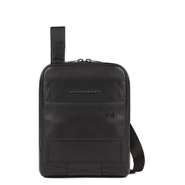 Piquadro Obidos Sac bandoulière en cuir Noir