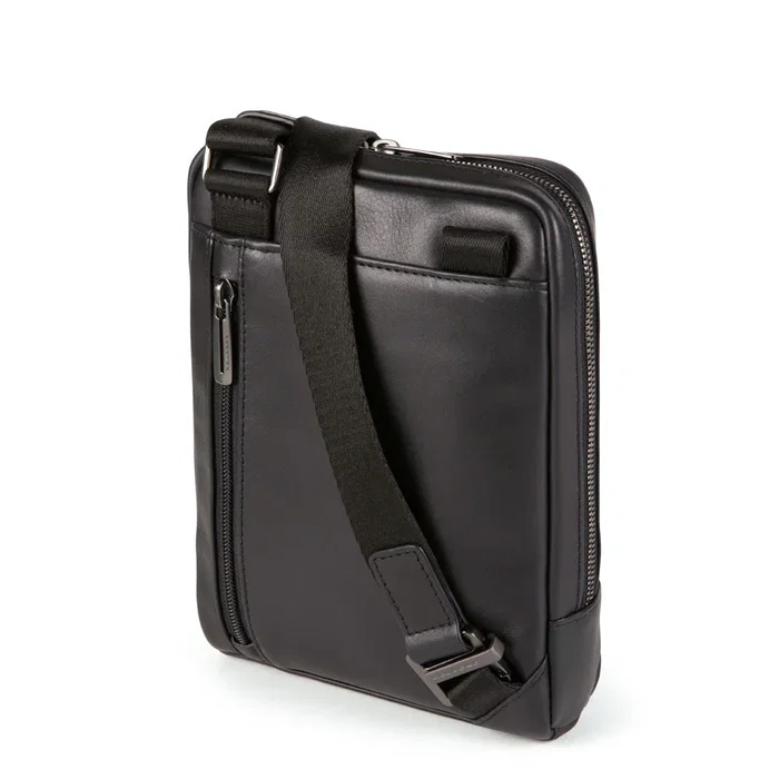 Piquadro Obidos Sac bandoulière en cuir Noir