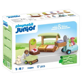PLAYMOBIL JUNIOR Étal de fruits et légumes bio 71691