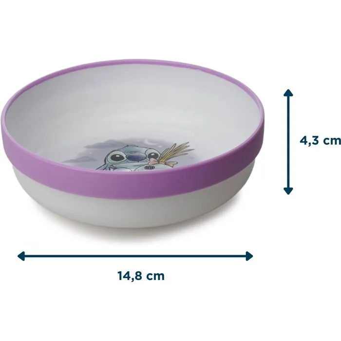 Disney Baby Bol Antidérapant Bébé Lilo et Stitch - Pour Repas en Toute Sécurité