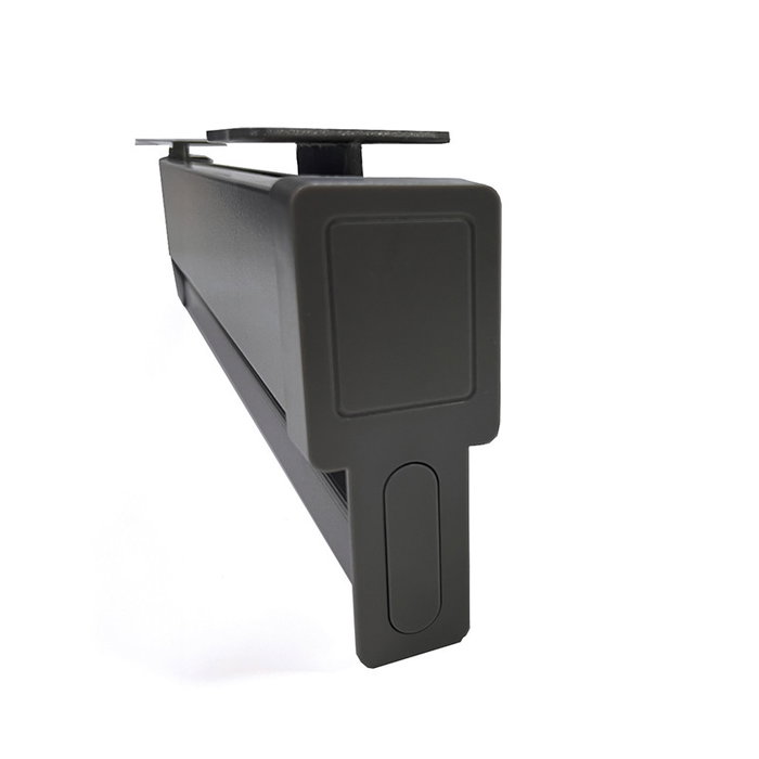 HERRAJES ALK Perchero Optima L358/458 - Perchera Frontale Extensible pour Placard en Aluminium et Acier, Finition Graphite, Longueur 458 mm