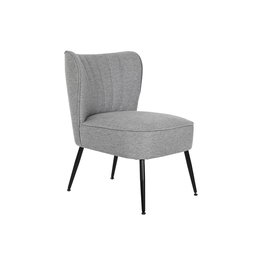 Fauteuil DKD Home Decor Gris Métal 55 x 64 x 72,5 cm