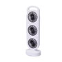 Basics Ventilateur de table rechargeable blanc et noir