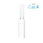 Cudy LT400 Routeur 4G LTE Cat 4 Wi-Fi N300 pour extérieur, IP65 avec PoE, montage mural/poteau, 1 port LAN, 4 antennes, blanc