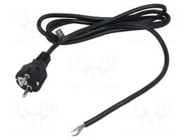 POS Câble d'alimentation H05VV-F 3x1,5mm2 CEE 7/7 mâle angulaire 3m