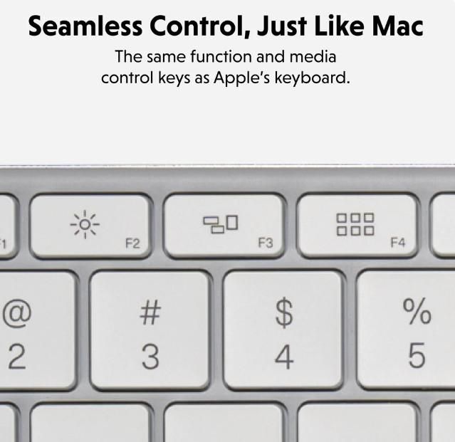 Hyper Clavier Bluetooth sans fil HyperSpace Next rétroéclairé avec pavé numérique, aluminium recyclé, USB-C, compatible Mac et Windows (Modèle HS2310US) - Disposition nordique