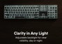 Hyper Clavier Bluetooth sans fil HyperSpace Next rétroéclairé avec pavé numérique, aluminium recyclé, USB-C, compatible Mac et Windows (Modèle HS2310US) - Disposition nordique