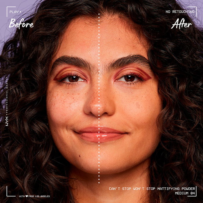 NYX Professional Makeup CAN'T STOP WON'T STOP Poudre Matifiante Medium 6g Fini Sans Brillance 24H Vegan