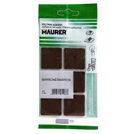 MAURER Feutre adhésif marron 30 x 30 mm (blister 6 unités)