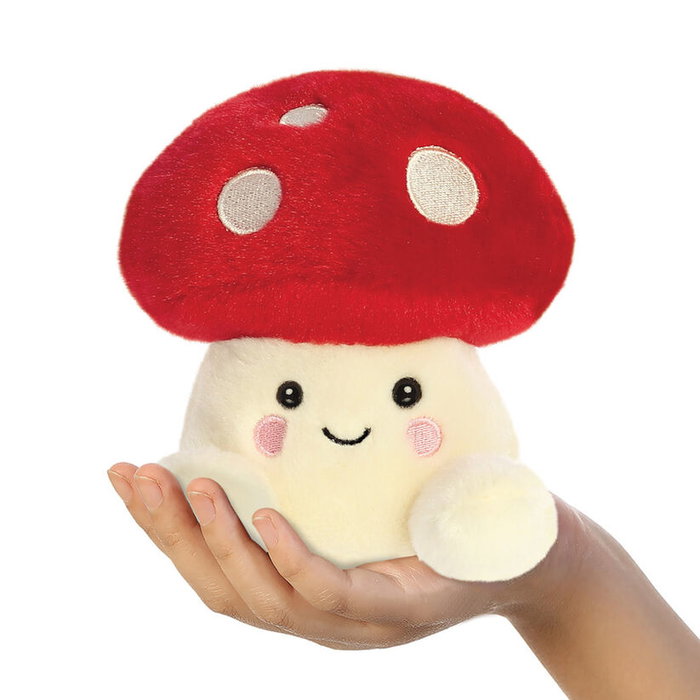 AURORA - Peluche Palm Pals Champignon 13 cm Seta - Jouet doux et câlin marqué CE - Longueur 13 cm