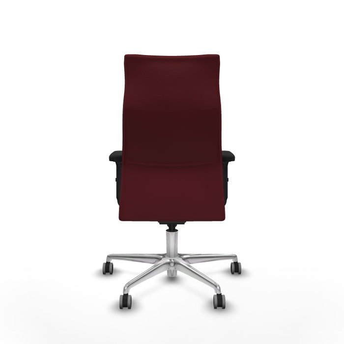 Piqueras Y Crespo Fauteuil Albacete Granate avec mécanisme synchrone et base aluminium