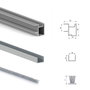 Emuca Kit de quincaillerie pour Placard 81 2 portes coulissantes à fermeture souple, profil profond, épaisseur 18mm, panneaux non inclus, Anodisé mat