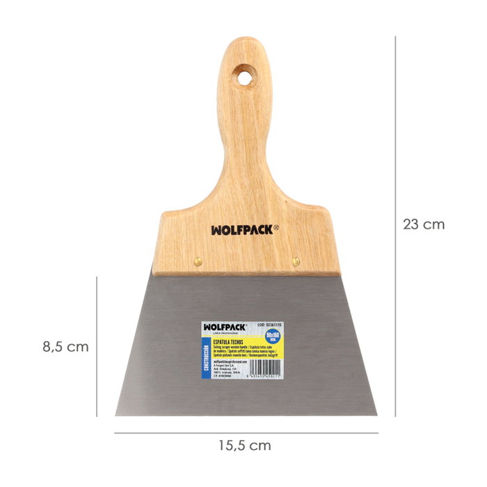 WOLFPACK LINEA PROFESIONAL Spatule pour plafonds 90x160 mm WOLFPACK LINEA PROFESIONAL Spatule pour plafonds 90x160 mm