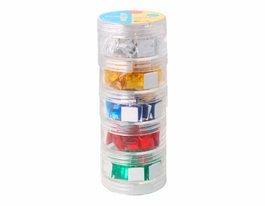 Innspiro Set de Gemmes Acryliques Carrées 12x12mm Couleurs Basiques