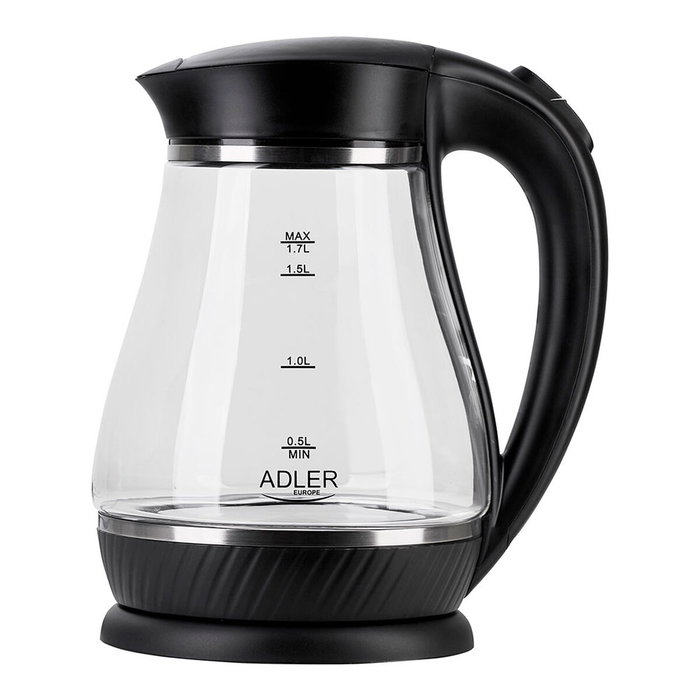 Bouilloire Adler AD 1274 2200 W 1,7 L Noir Acier inoxydable