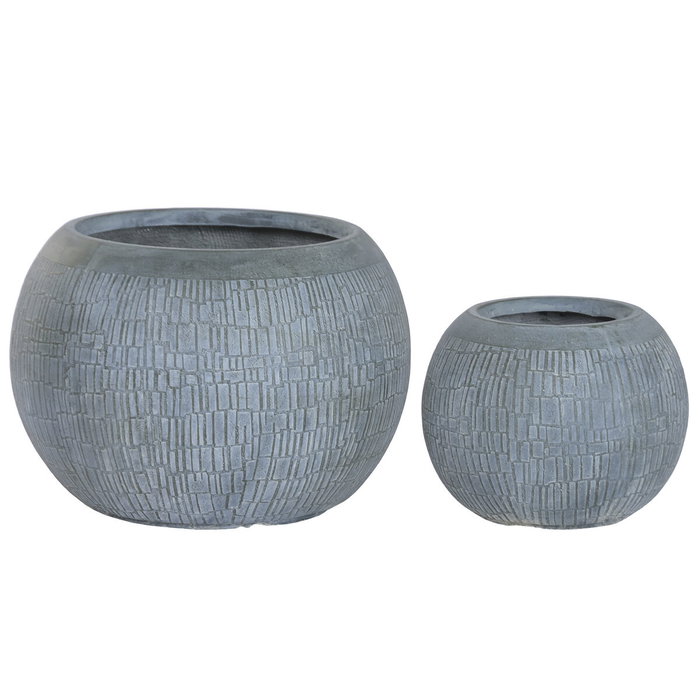Home ESPRIT Set de 2 Cache-pots Turquoise Fibre Magnésium (55 x 55 x 38 cm) Home ESPRIT Set de 2 Cache-pots Turquoise Fibre Magnésium (55 x 55 x 38 cm)