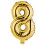 Party Time Ballon Chiffre 8 Or 35 cm