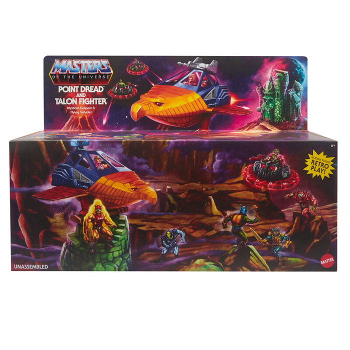 MATTEL Masters of the Universe - Point Dread et Talon Fighter, Véhicule de Combat avec Radar et Double Tourelle, Figurine Articulée, Compatible Castle Grayskull, À Partir de 6 Ans MATTEL Masters of the Universe - Point Dread et Talon Fighter, Véhicule de Combat avec Radar et Double Tourelle, Figurine Articulée, Compatible Castle Grayskull, À Partir de 6 Ans