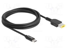 DELOCK Câble d'alimentation USB C vers Slim Tip, 1,5m, noir