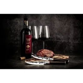Forged Set de 4 couteaux à steak Sebra en acier japonais 440C