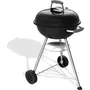 Weber Compact Kettle - Barbecue à charbon Ø47 cm - Acier émaillé, 6 couverts - Noir - Avec clapet d'aération et grille chromée