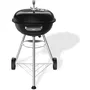 Weber Compact Kettle - Barbecue à charbon Ø47 cm - Acier émaillé, 6 couverts - Noir - Avec clapet d'aération et grille chromée
