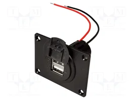 PRO CAR Alimentation USB avec 2 ports USB A, noir