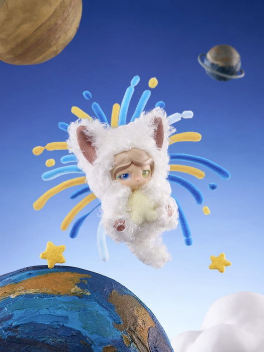 Shenzhen Mabell Animation Development Planet Cat Wishing Star Series Présentoir Boîte-Mystère de 6 Figurines Mini 11 cm