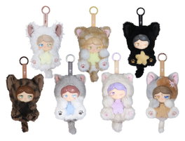 Shenzhen Mabell Animation Development Planet Cat Wishing Star Series Présentoir Boîte-Mystère de 6 Figurines Mini 11 cm