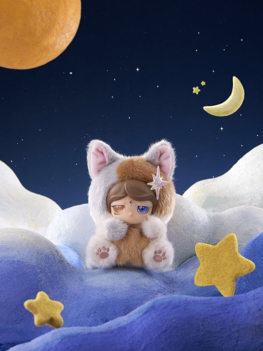 Shenzhen Mabell Animation Development Planet Cat Wishing Star Series Présentoir Boîte-Mystère de 6 Figurines Mini 11 cm