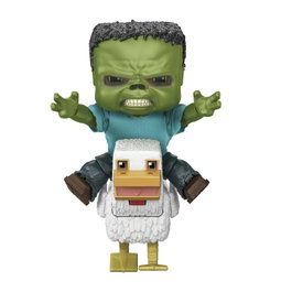 Mattel Minecraft Peluche Chicken Jockey Jnc44 - Figurine Bébé Zombie avec Accessoires, Jouet +3 Ans